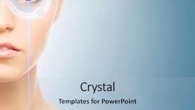  Presentation with laser - Cool new presentation theme with laser hologram on her eye backdrop and a light blue colored foreground