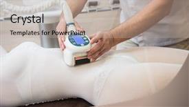  Presentation with abdominal - Colorful PPT theme enhanced with laser lipolysis of the abdominal backdrop and a mint green colored foreground