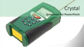  Presentation with laser - Audience pleasing presentation theme consisting of laser measuring tool in action backdrop and a  colored foreground