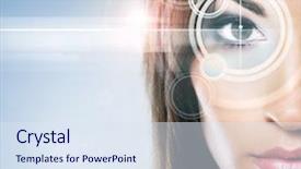  Presentation with blue laser - Audience pleasing presentation theme consisting of laser medicine and security technology backdrop and a sky blue colored foreground