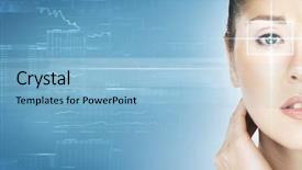  Presentation with blue laser - Audience pleasing PPT layouts consisting of laser medicine and security technology backdrop and a light blue colored foreground