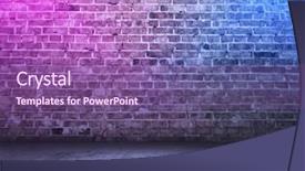  Presentation with neon - Slide set consisting of laser ray - brick interior background with neon background and a violet colored foreground