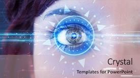  Presentation with cyber - Cool new slide set with modern cyber girl with technolgy backdrop and a soft green colored foreground