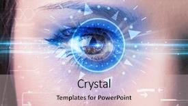  Presentation with cyber - Slide set enhanced with modern cyber girl with technolgy background and a lemonade colored foreground