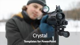  Presentation with gun - Audience pleasing presentation consisting of laser tag - teenager with gun takes aim backdrop and a dark gray colored foreground