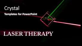  Presentation with laser therapy - Presentation theme with laser-therapy-lasers-stimulate-tissue background and a black colored foreground