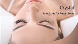  Presentation with loss - Audience pleasing presentation design consisting of lashes - young woman with eyelash loss backdrop and a lemonade colored foreground