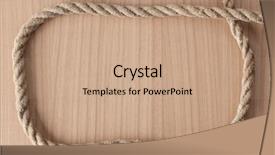  Presentation with rope - PPT theme enhanced with lasso - frame make from rope background and a  colored foreground