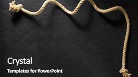  Presentation with ship rope - Amazing PPT theme having lasso - ship rope at black background backdrop and a dark gray colored foreground