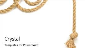  Presentation with ship rope - Audience pleasing PPT layouts consisting of lasso - ship rope isolated on white backdrop and a white colored foreground