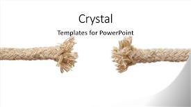  Presentation with rope - Cool new presentation theme with last chance - breaking rope isolated on white backdrop and a white colored foreground