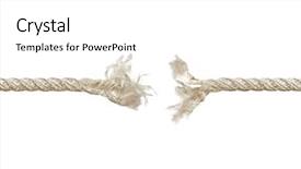  Presentation with rope - Amazing presentation theme having last chance - breaking rope isolated on white backdrop and a white colored foreground