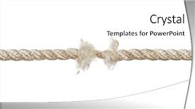  Presentation with rope - Beautiful theme featuring last chance - breaking rope isolated on white backdrop and a white colored foreground