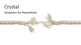 Presentation with rope - Theme enhanced with last chance - breaking rope isolated on white background and a white colored foreground