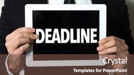  Presentation with tablet - Theme featuring last chance - business man holding a tablet background and a tawny brown colored foreground