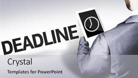  Presentation with last chance - PPT theme enhanced with last chance - business man with the text background and a light gray colored foreground