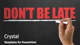  Presentation with dont give up - Cool new slides with last chance - dont be late backdrop and a dark gray colored foreground