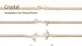  Presentation with last chance - Slide deck featuring last chance - set of ropes isolated background and a cream colored foreground