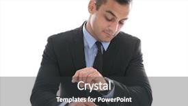  Presentation with time - Presentation consisting of last chance - time attractive businessman looking background and a dark gray colored foreground