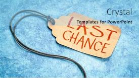  Presentation with last chance - Slide deck enhanced with retail shop opportunity - last chance - handwriting background and a light blue colored foreground