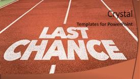  Presentation with last chance - Beautiful presentation design featuring last chance written on running backdrop and a red colored foreground