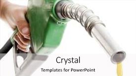  Presentation with gas pump - Theme enhanced with last drop of fossil fuel background and a white colored foreground