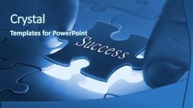  Presentation with last piece of puzzle - Beautiful presentation theme featuring last piece of a puzzle backdrop and a ocean colored foreground