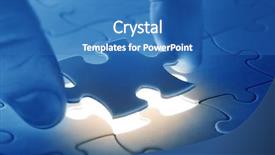  Presentation with last piece of puzzle - Presentation theme having last piece of a puzzle background and a teal colored foreground