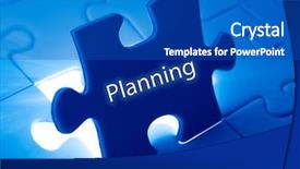  Presentation with education puzzle - Amazing presentation theme having last piece of jigsaw puzzle backdrop and a cobalt blue colored foreground