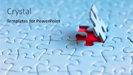  Presentation with last - Audience pleasing slide set consisting of last-piece-of-the-jigsaw backdrop and a light blue colored foreground