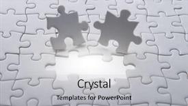  Presentation with last - Presentation having recruiting sports - last puzzle piece background and a  colored foreground