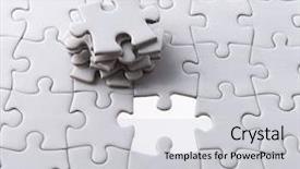  Presentation with last piece of puzzle - Audience pleasing presentation design consisting of recruiting sports - last puzzle piece backdrop and a light gray colored foreground