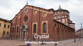  Presentation with santa - Colorful PPT theme enhanced with last supper - santa maria delle grazie church backdrop and a tawny brown colored foreground