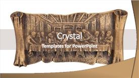  Presentation with last - PPT layouts enhanced with last supper of christ relief background and a tawny brown colored foreground