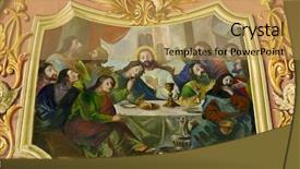  Presentation with last - Cool new presentation theme with last supper backdrop and a yellow colored foreground