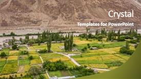  Presentation with india pakistan - Audience pleasing PPT theme consisting of last village of india backdrop and a coral colored foreground