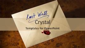  Presentation with last will and testament - Presentation theme with last will - testament background and a coral colored foreground