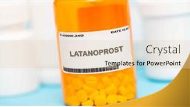  Presentation with glaucoma - PPT theme having latanoprost-is-a-medication-used background and a lemonade colored foreground