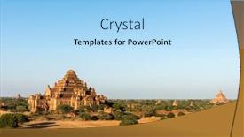  Presentation with myanmar bagan - Amazing slides having late-afternoon-sun-shines backdrop and a light blue colored foreground