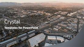  Presentation with los angeles - Slide set featuring late-afternoon-view-of-van background and a dark gray colored foreground