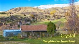  Presentation with new zealand silver fern black - Amazing PPT theme having late autumn cardrona valley road backdrop and a tawny brown colored foreground
