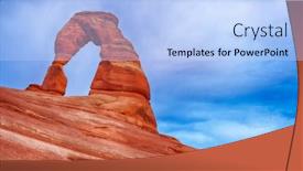  Presentation with arches national park - Slide deck consisting of late-evening-photo background and a light blue colored foreground
