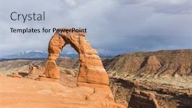  Presentation with utah - PPT theme consisting of late-evening-photo background and a  colored foreground