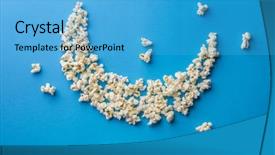  Presentation with blue night - Cool new slides with late night - moon shaped arrangement by pop-corns backdrop and a teal colored foreground