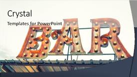  Presentation with computer vision and image processing - Amazing slide set having late night club - bar sign filtered image processed backdrop and a cream colored foreground