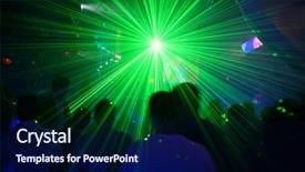  Presentation with puntero laser verde - Slide deck featuring late night club - laser disco 2 background and a navy blue colored foreground