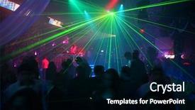  Presentation with laser - Slide set with late night club - laser disco background and a black colored foreground