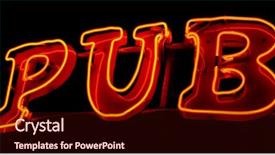  Presentation with light sign - Presentation with late night club - photo of a neon light background and a wine colored foreground