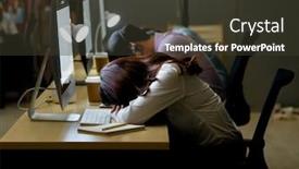  Presentation with day night - Slide set featuring late-night-environment-side-view background and a tawny brown colored foreground