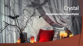  Presentation with halloween - Amazing theme having late night events - creative decorations for halloween indoors backdrop and a gray colored foreground